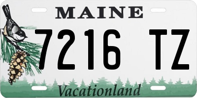 ME license plate 7216TZ