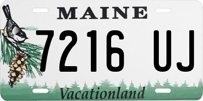 ME license plate 7216UJ