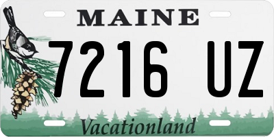 ME license plate 7216UZ
