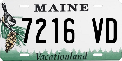 ME license plate 7216VD