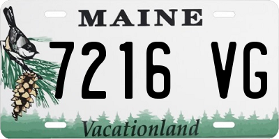 ME license plate 7216VG