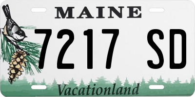 ME license plate 7217SD