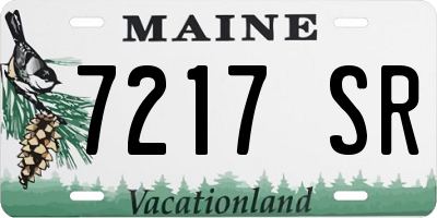 ME license plate 7217SR