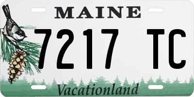 ME license plate 7217TC