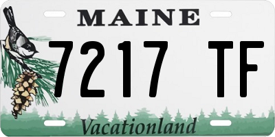 ME license plate 7217TF