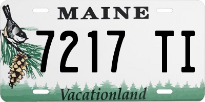 ME license plate 7217TI
