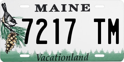 ME license plate 7217TM