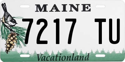ME license plate 7217TU