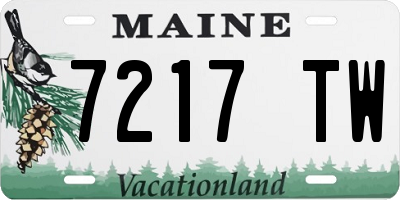 ME license plate 7217TW