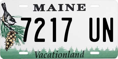ME license plate 7217UN