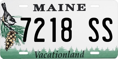 ME license plate 7218SS