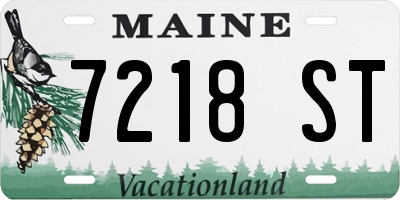 ME license plate 7218ST