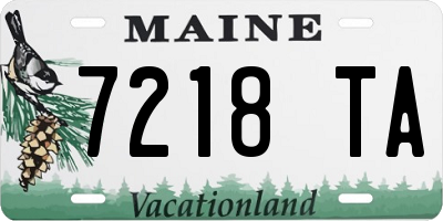 ME license plate 7218TA