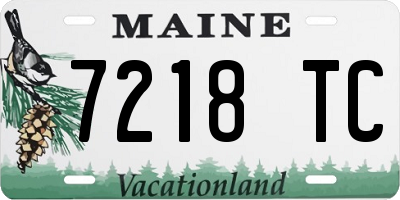 ME license plate 7218TC