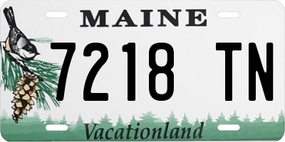 ME license plate 7218TN