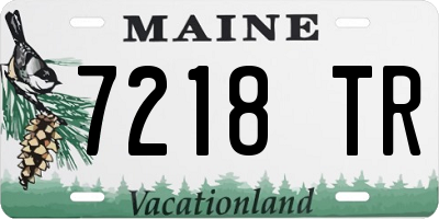 ME license plate 7218TR