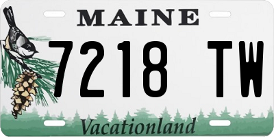 ME license plate 7218TW
