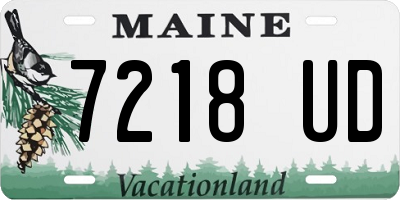 ME license plate 7218UD