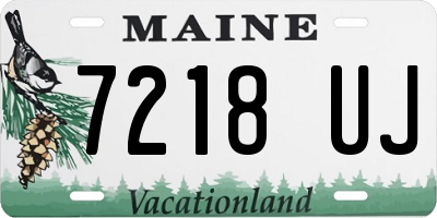 ME license plate 7218UJ