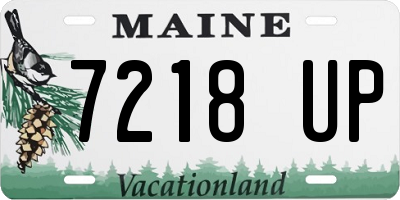 ME license plate 7218UP