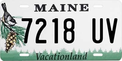 ME license plate 7218UV