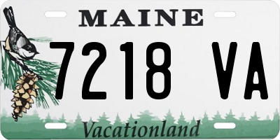 ME license plate 7218VA