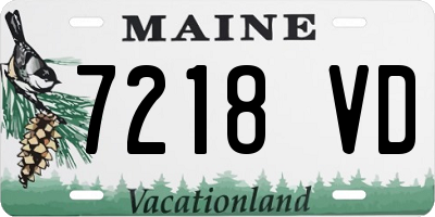 ME license plate 7218VD