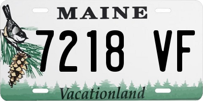 ME license plate 7218VF