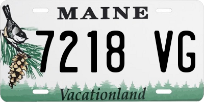 ME license plate 7218VG