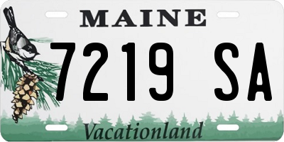 ME license plate 7219SA