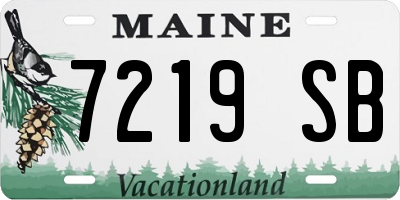 ME license plate 7219SB