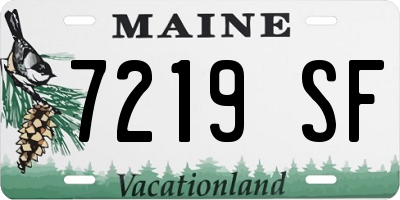 ME license plate 7219SF