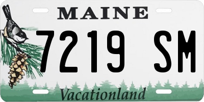 ME license plate 7219SM