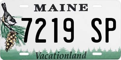 ME license plate 7219SP