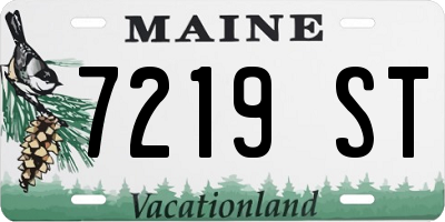 ME license plate 7219ST