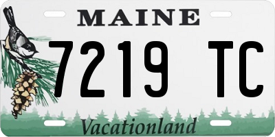 ME license plate 7219TC
