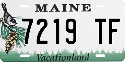 ME license plate 7219TF