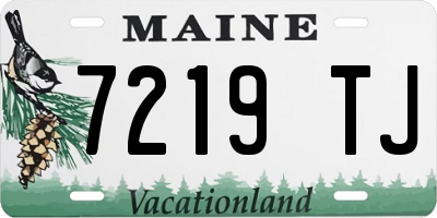 ME license plate 7219TJ