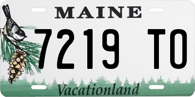 ME license plate 7219TO