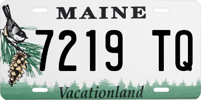 ME license plate 7219TQ