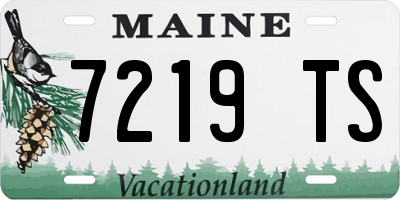 ME license plate 7219TS