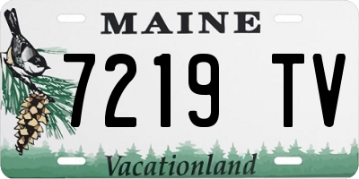 ME license plate 7219TV