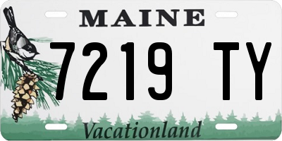 ME license plate 7219TY
