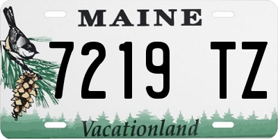 ME license plate 7219TZ