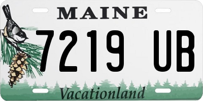 ME license plate 7219UB