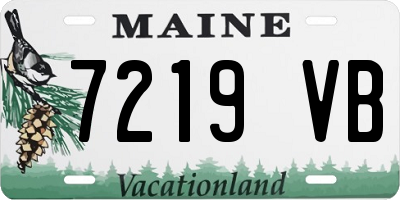 ME license plate 7219VB