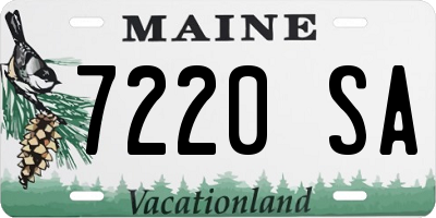 ME license plate 7220SA