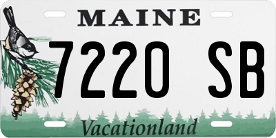 ME license plate 7220SB