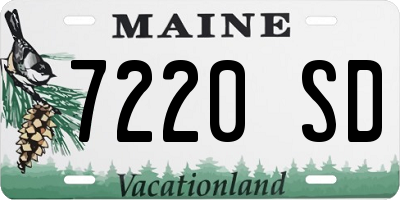ME license plate 7220SD