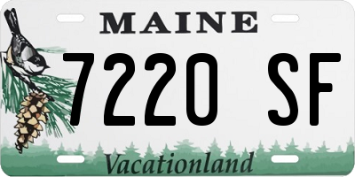 ME license plate 7220SF